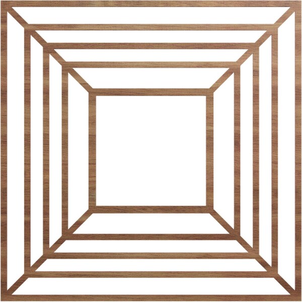 Ekena Millwork Raven Wood Fretwork Pierced Ceiling Medallion, Walnut, 38"OD x 14"ID x 1/4"T CMWP38X38X0250RAWA - main